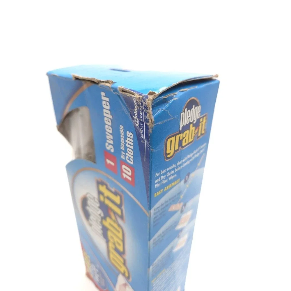 NIB Pledge Grab It Kit 1 Sweeper & 10 Dry Cloths Electrostatic Dusting Floors